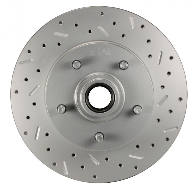 Leed Brakes Cross drilled and slotted front rotor for GM single piston cars 5514 RCDS