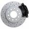 Leed Brakes Rear Disc Brake Kit with Drilled Rotors and Black Powder Coated Calipers BRC1001X