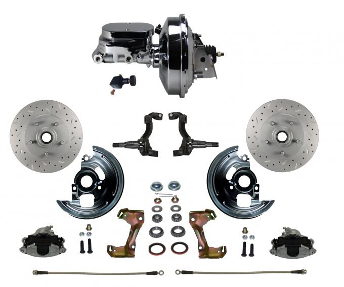 Leed Brakes Power Front Kit with Drilled Rotors and Zinc Plated Calipers FC1002-F605X