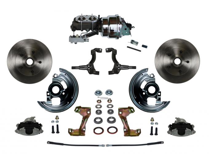 Leed Brakes Power Front Kit with Plain Rotors and Zinc Plated Calipers FC1002-LBB2