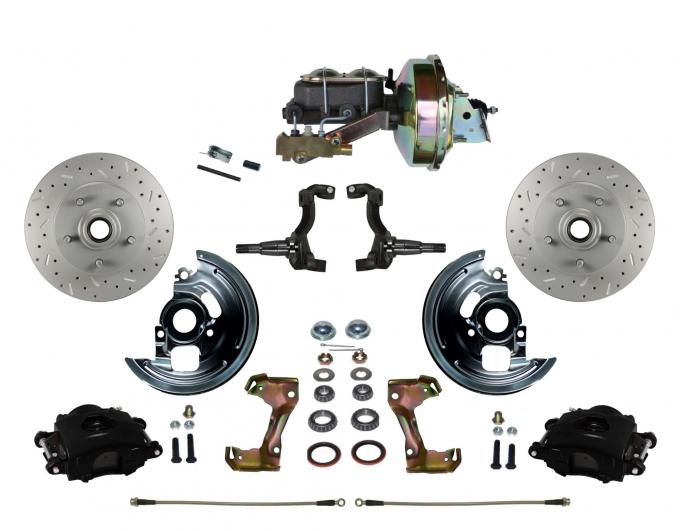 Leed Brakes Power Front Kit with Drilled Rotors and Black Powder Coated Calipers BFC1002-E1A3X