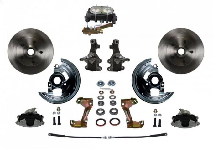 Leed Brakes Manual 2" Drop Spindle Kit with Plain Rotors and Zinc Plated Calipers FC1003-3A3