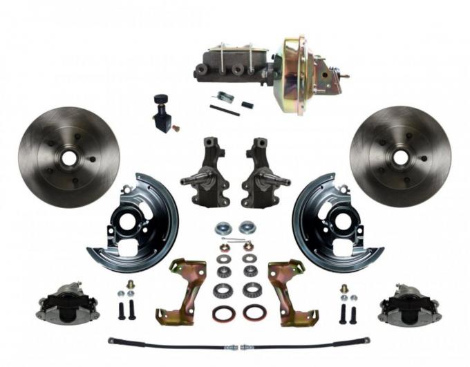 Leed Brakes Power 2" Drop Spindle Kit with Plain Rotors and Zinc Plated Calipers FC1003-E105