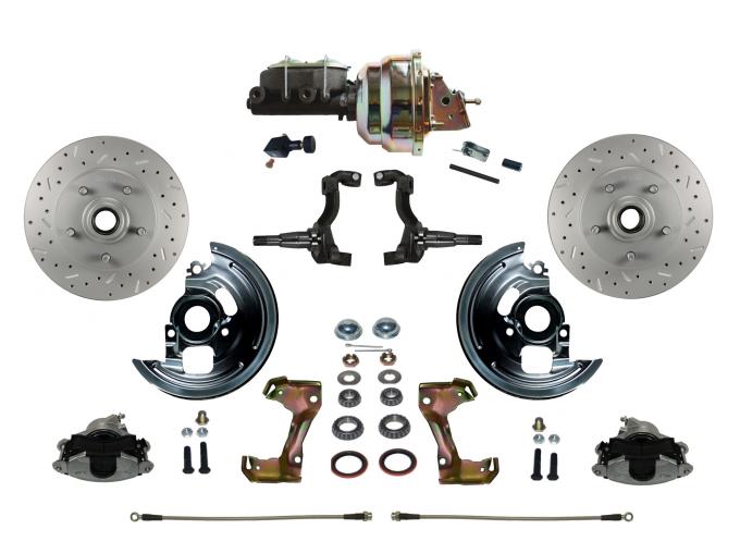 Leed Brakes Power Front Kit with Drilled Rotors and Zinc Plated Calipers FC1002-M105X