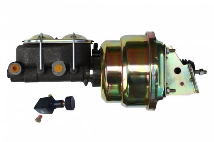 Leed Brakes 7 inch dual power booster, 1-1/8 inch bore master adjustable valve (Zinc) 1K105