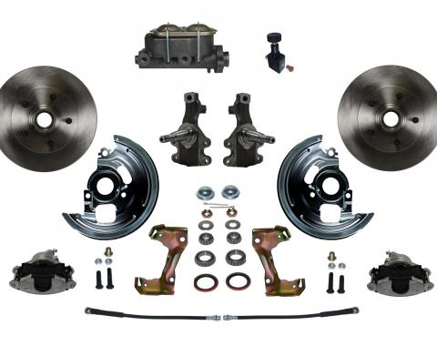 Leed Brakes Manual 2" Drop Spindle Kit with Plain Rotors and Zinc Plated Calipers FC1003-305