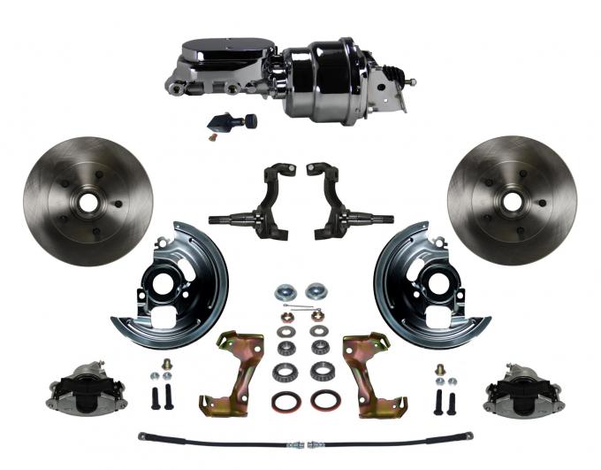 Leed Brakes Power Front Kit with Plain Rotors and Zinc Plated Calipers FC1002-L605