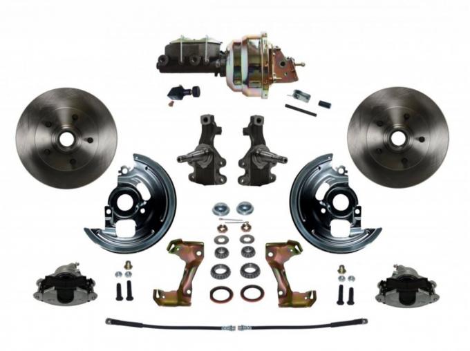 Leed Brakes Power 2" Drop Spindle Kit with Plain Rotors and Zinc Plated Calipers FC1003-M105