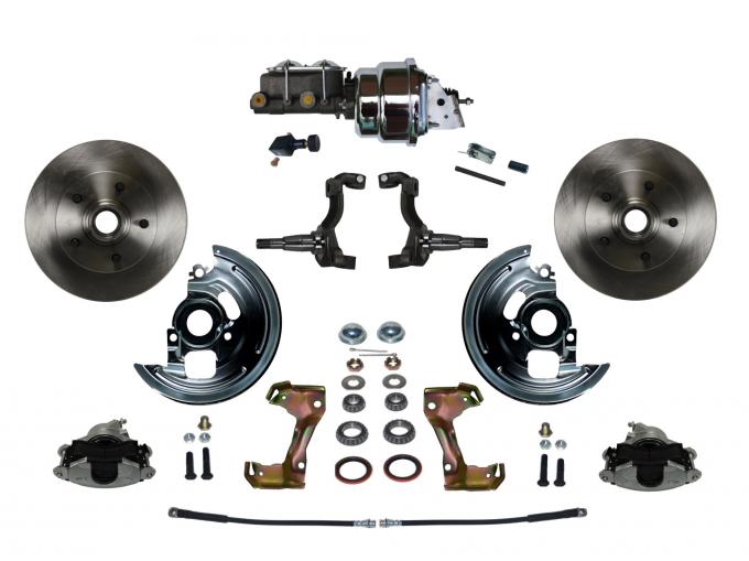 Leed Brakes Power Front Kit with Plain Rotors and Zinc Plated Calipers FC1002-LB05