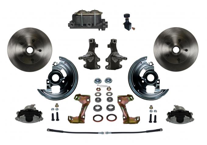 Leed Brakes Manual 2" Drop Spindle Kit with Plain Rotors and Zinc Plated Calipers FC1003-305