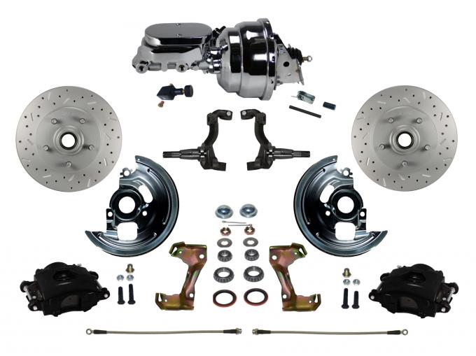 Leed Brakes Power Front Kit with Drilled Rotors and Black Powder Coated Calipers BFC1002-N605X