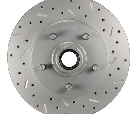 Leed Brakes Cross drilled and slotted front rotor for GM single piston cars 5514 RCDS