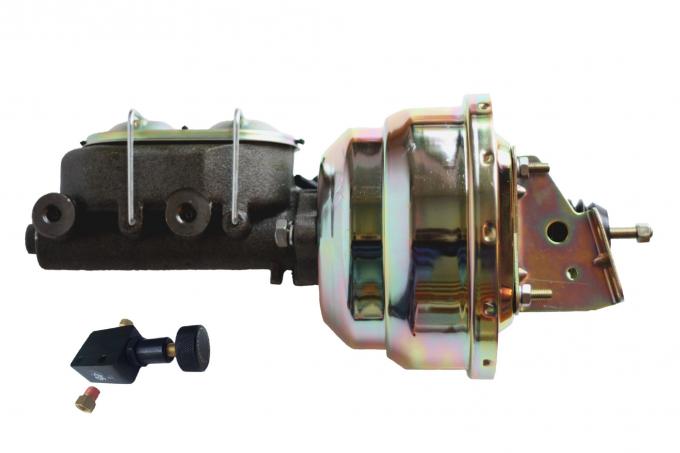 Leed Brakes 8 inch dual power booster, 1-1/8 inch bore master adjustable valve (Zinc) 1M105