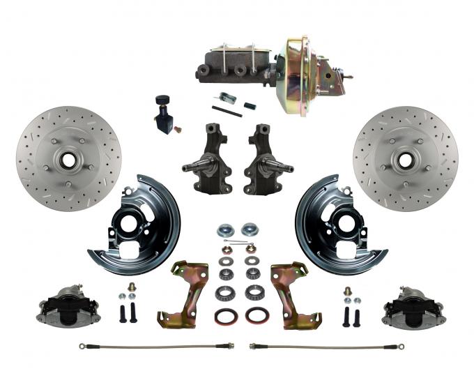 Leed Brakes Power 2" Drop Spindle Kit with Drilled Rotors and Zinc Plated Calipers FC1003-E105X