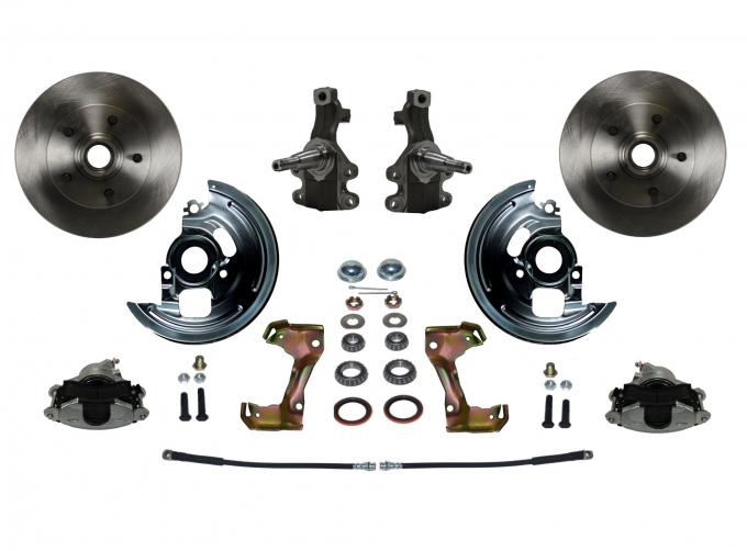 Leed Brakes 2" Drop Spindle Kit with Plain Rotors and Zinc Plated Calipers FC1003SM