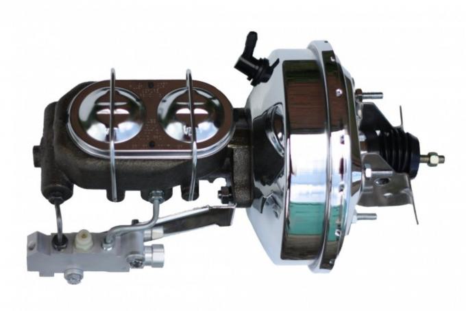 Leed Brakes 9 inch power booster, 1-1/8 inch bore master disc/disc (Chrome) 2FBB4
