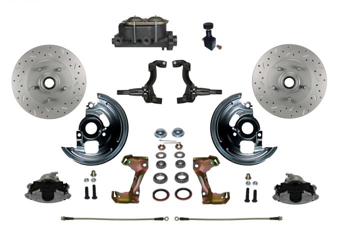 Leed Brakes Manual Front Kit with Drilled Rotors and Zinc Plated Calipers FC1002-305X