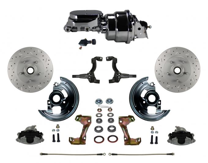 Leed Brakes Power Front Kit with Drilled Rotors and Zinc Plated Calipers FC1002-L605X