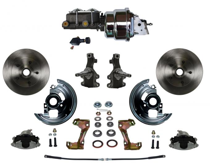 Leed Brakes Power 2" Drop Spindle Kit with Plain Rotors and Zinc Plated Calipers FC1003-LB05