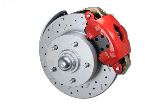 Leed Brakes Power Kit with 2" Drop Spindles Drilled Rotors and Red Powder Coated Calipers RFC1003-M1A1X