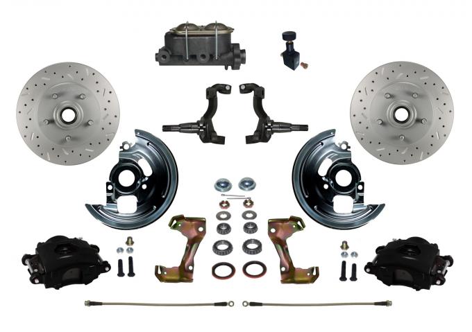 Leed Brakes Manual Front Kit with Drilled Rotors and Black Powder Coated Calipers BFC1002-305X