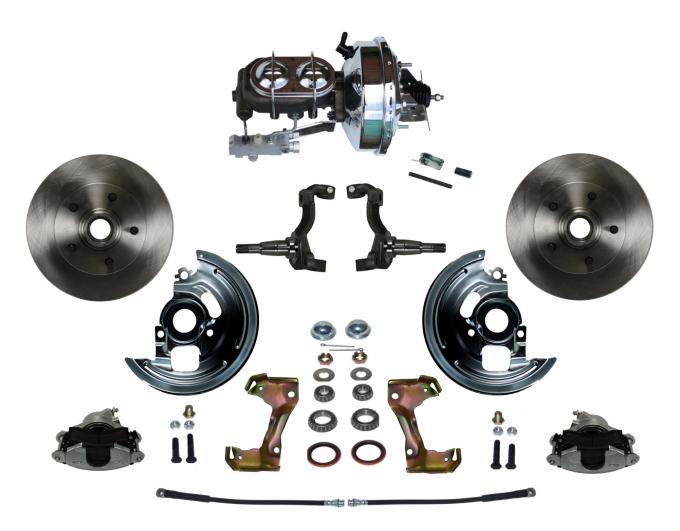 Leed Brakes Power Front Kit with Plain Rotors and Zinc Plated Calipers FC1002-FBB4