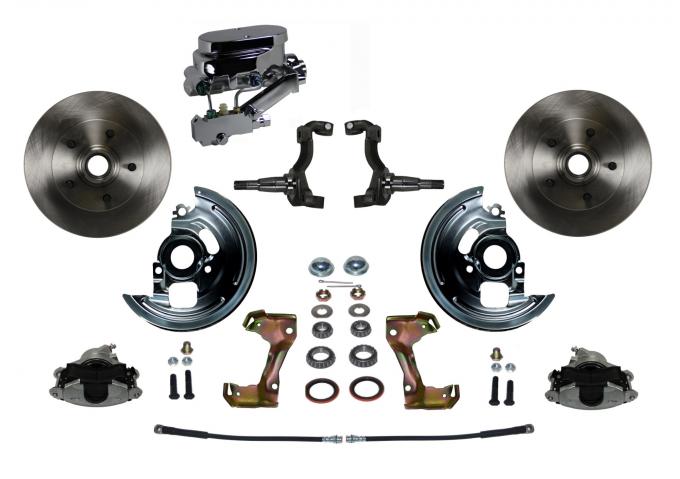 Leed Brakes Manual Front Kit with Plain Rotors and Zinc Plated Calipers FC1002-FA3