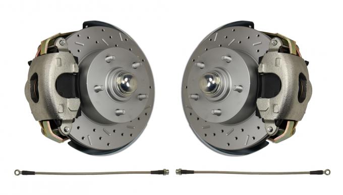 Leed Brakes Spindle Kit with Drilled Rotors and Zinc Plated Calipers FC1002SMX