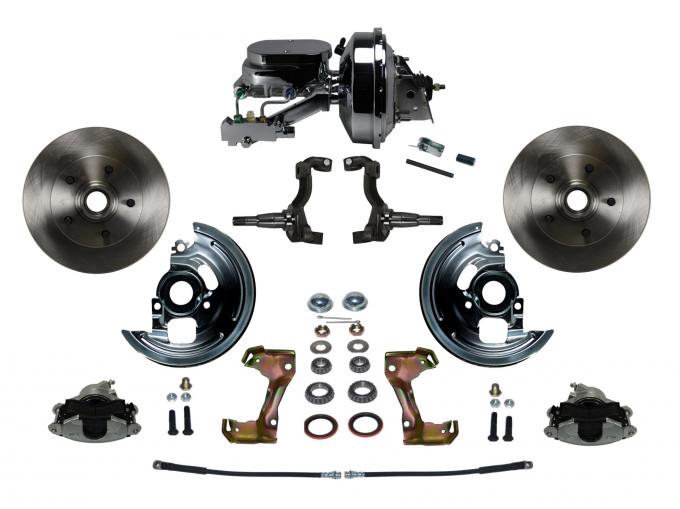 Leed Brakes Power Front Kit with Plain Rotors and Zinc Plated Calipers FC1002-F6B2
