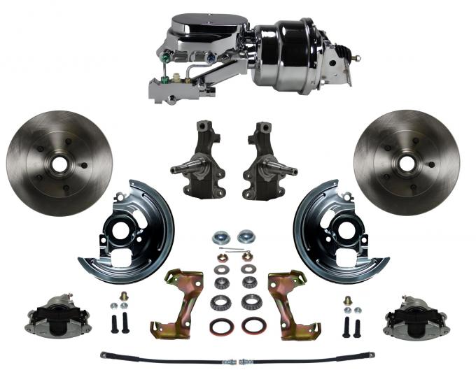 Leed Brakes Power 2" Drop Spindle Kit with Plain Rotors and Zinc Plated Calipers FC1003-L6B2