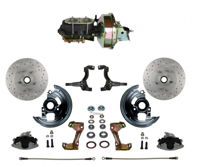 Leed Brakes Power Front Kit with Drilled Rotors and Zinc Plated Calipers FC1002-E181X