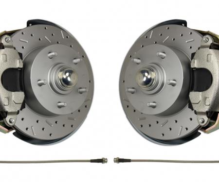 Leed Brakes Spindle Kit with Drilled Rotors and Zinc Plated Calipers FC1002SMX