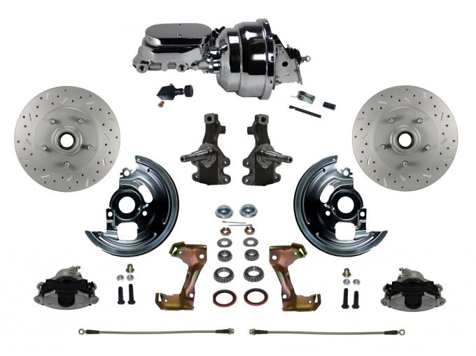 Leed Brakes Power 2" Drop Spindle Kit with Drilled Rotors and Zinc Plated Calipers FC1003-N605X