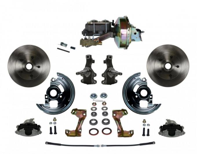 Leed Brakes Power 2" Drop Spindle Kit with Plain Rotors and Zinc Plated Calipers FC1003-E1A3