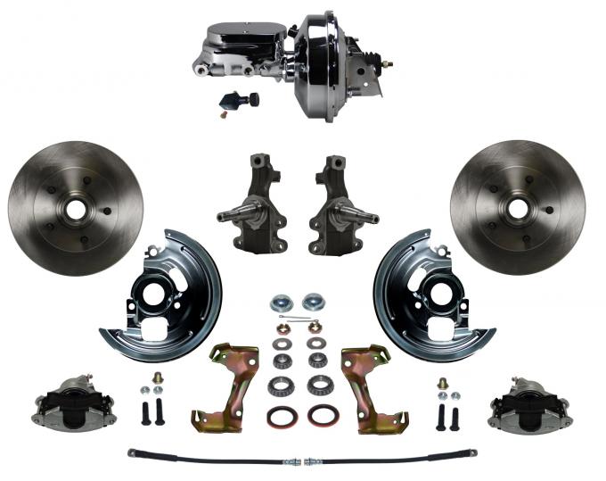 Leed Brakes Power 2" Drop Spindle Kit with Plain Rotors and Zinc Plated Calipers FC1003-F605