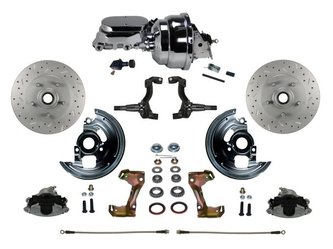 Leed Brakes Power Front Kit with Drilled Rotors and Zinc Plated Calipers FC1002-N605X