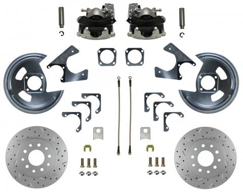 Leed Brakes Rear Disc Brake Kit with Drilled Rotors and Zinc Plated Calipers RC1001X