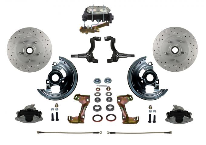 Leed Brakes Manual Front Kit with Drilled Rotors and Zinc Plated Calipers FC1002-3A1X