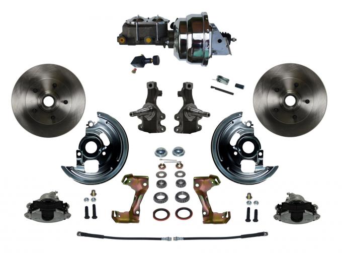 Leed Brakes Power 2" Drop Spindle Kit with Plain Rotors and Zinc Plated Calipers FC1003-NB05
