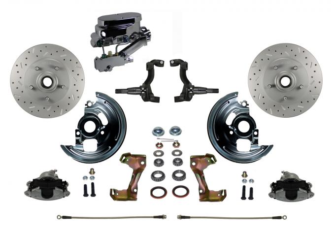 Leed Brakes Manual Front Kit with Drilled Rotors and Zinc Plated Calipers FC1002-FA1X