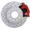 Leed Brakes Rear Disc Brake Kit with Drilled Rotors and Red Powder Coated Calipers RRC1001X