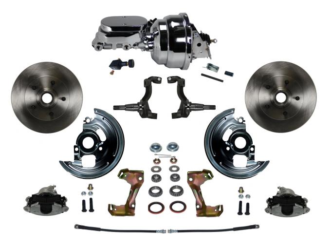 Leed Brakes Power Front Kit with Plain Rotors and Zinc Plated Calipers FC1002-N605