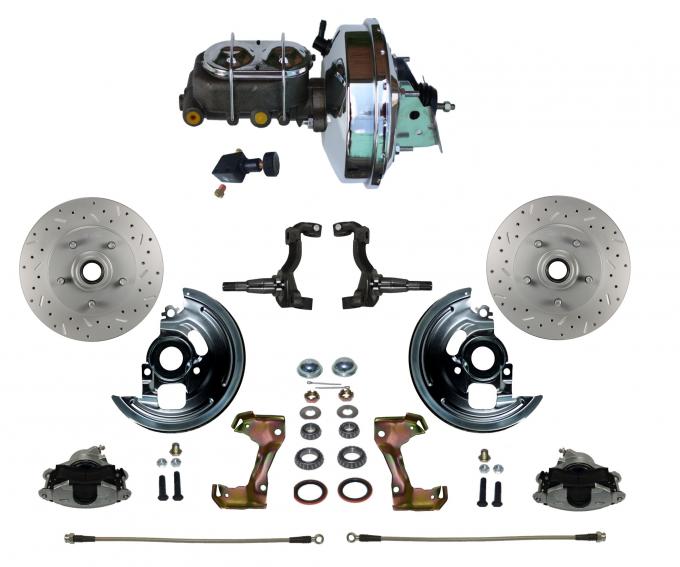 Leed Brakes Power Front Kit with Drilled Rotors and Zinc Plated Calipers FC1002-FB05X