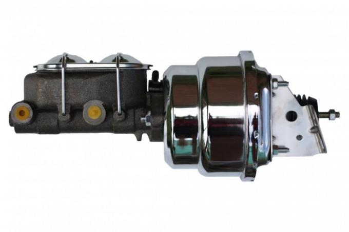 Leed Brakes 7 inch dual power booster, 1-1/8 inch bore master (Chrome) 2LB