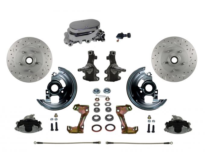 Leed Brakes Manual 2" Drop Spindle Kit with Drilled Rotors and Zinc Plated Calipers FC1003-F05X