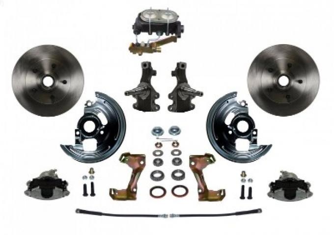 Leed Brakes Manual 2" Drop Spindle Kit with Plain Rotors and Zinc Plated Calipers FC1003-3A1