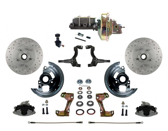 Leed Brakes Power Front Kit with Drilled Rotors and Zinc Plated Calipers FC1002-E105X