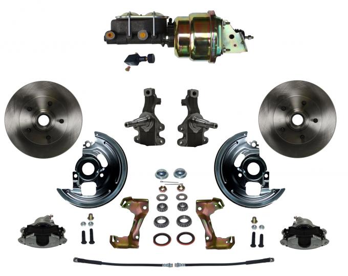 Leed Brakes Power 2" Drop Spindle Kit with Plain Rotors and Zinc Plated Calipers FC1003-K105