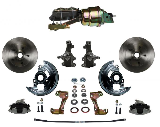 Leed Brakes Power 2" Drop Spindle Kit with Plain Rotors and Zinc Plated Calipers FC1003-K1A1