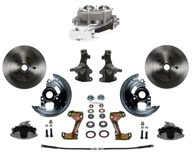 Leed Brakes Manual 2" Drop Spindle Kit with Plain Rotors and Zinc Plated Calipers FC1003-EA1